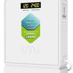 UMI 2400W Step Up Voltage Converter, Heavy Duty Power Transformer for Large Capacity Devices, Europe Appliance 110v to 220v