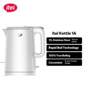 itel Electric Kettles -1A 1.7L 100% True Boiling 3-Year Warranty white