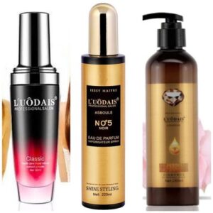 L'Uodais Hair Repair Oil Serum + NO°5 Noir + Curl Keeper Spray